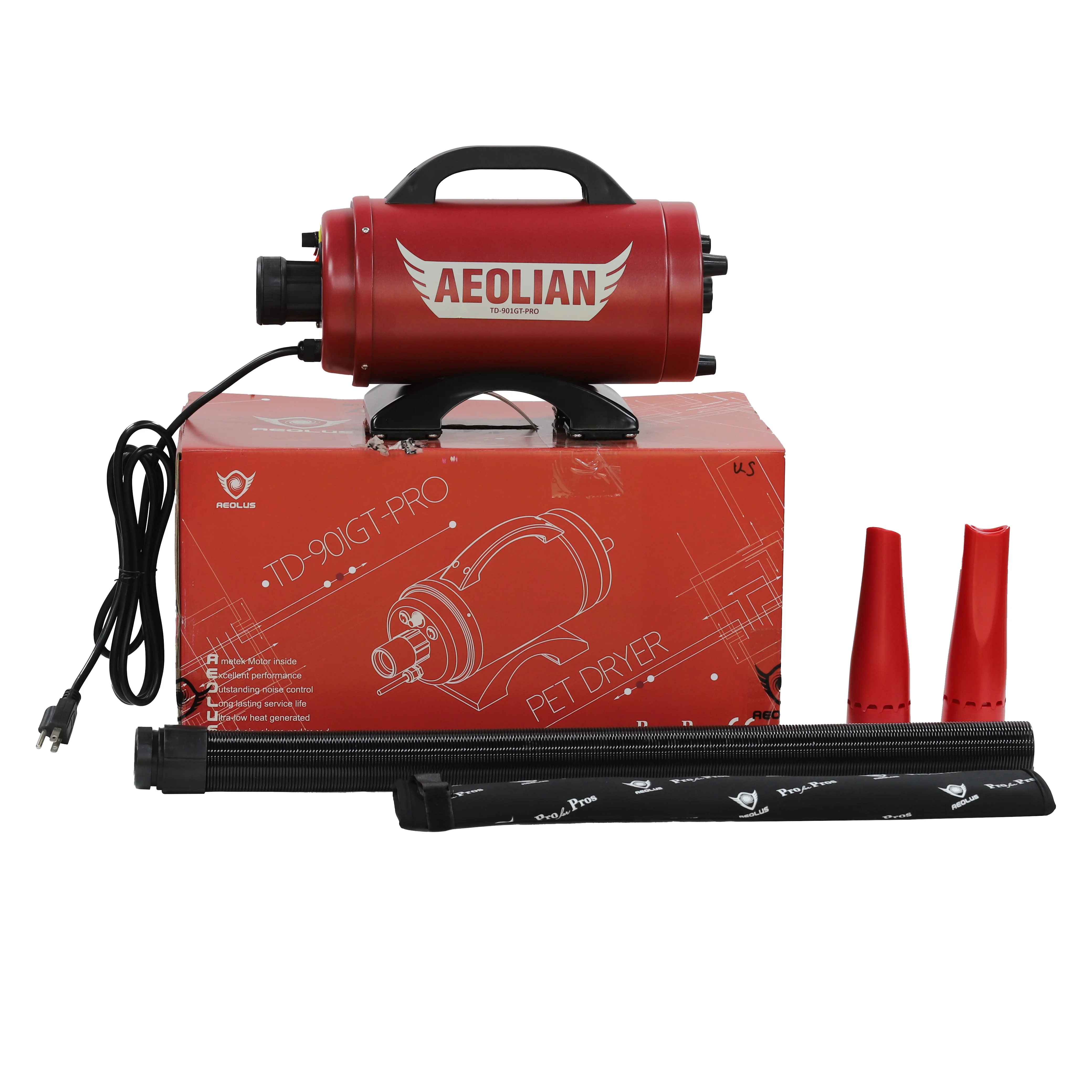 TD-901GT-PRO AMETEK Motor Pet Blower wind speed and temperature controls long service life pet grooming dryer