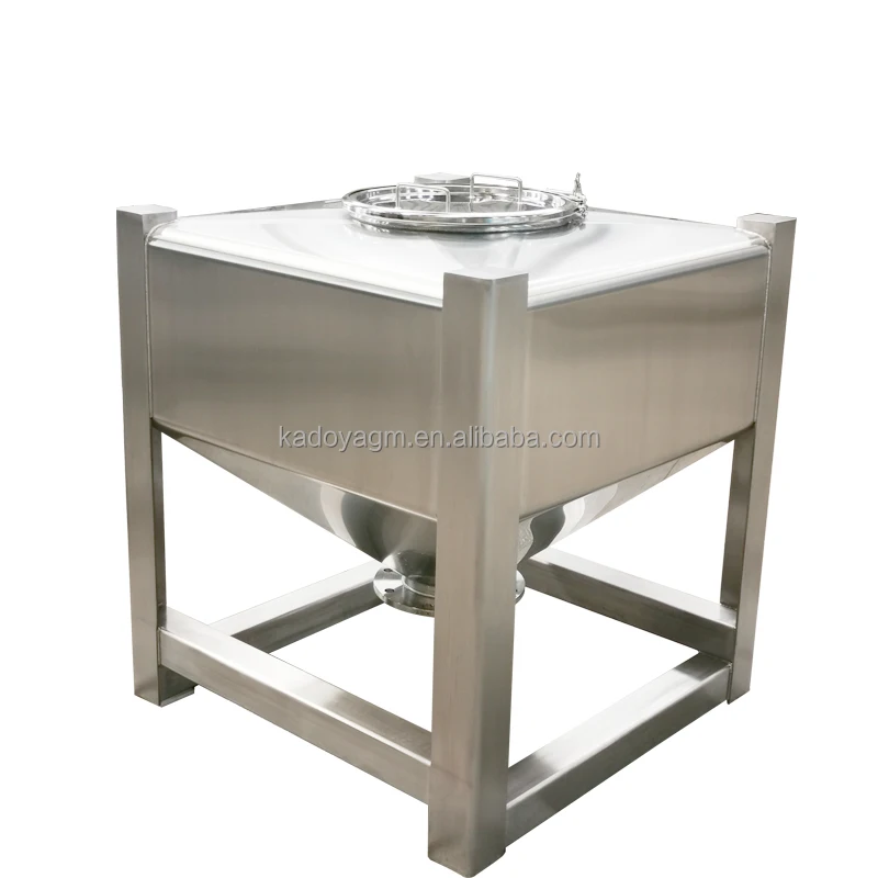 1000L 265 gallon IBC food grade powder tank storage tote tank Cone shape stainless steel IBC tote container CE certificate