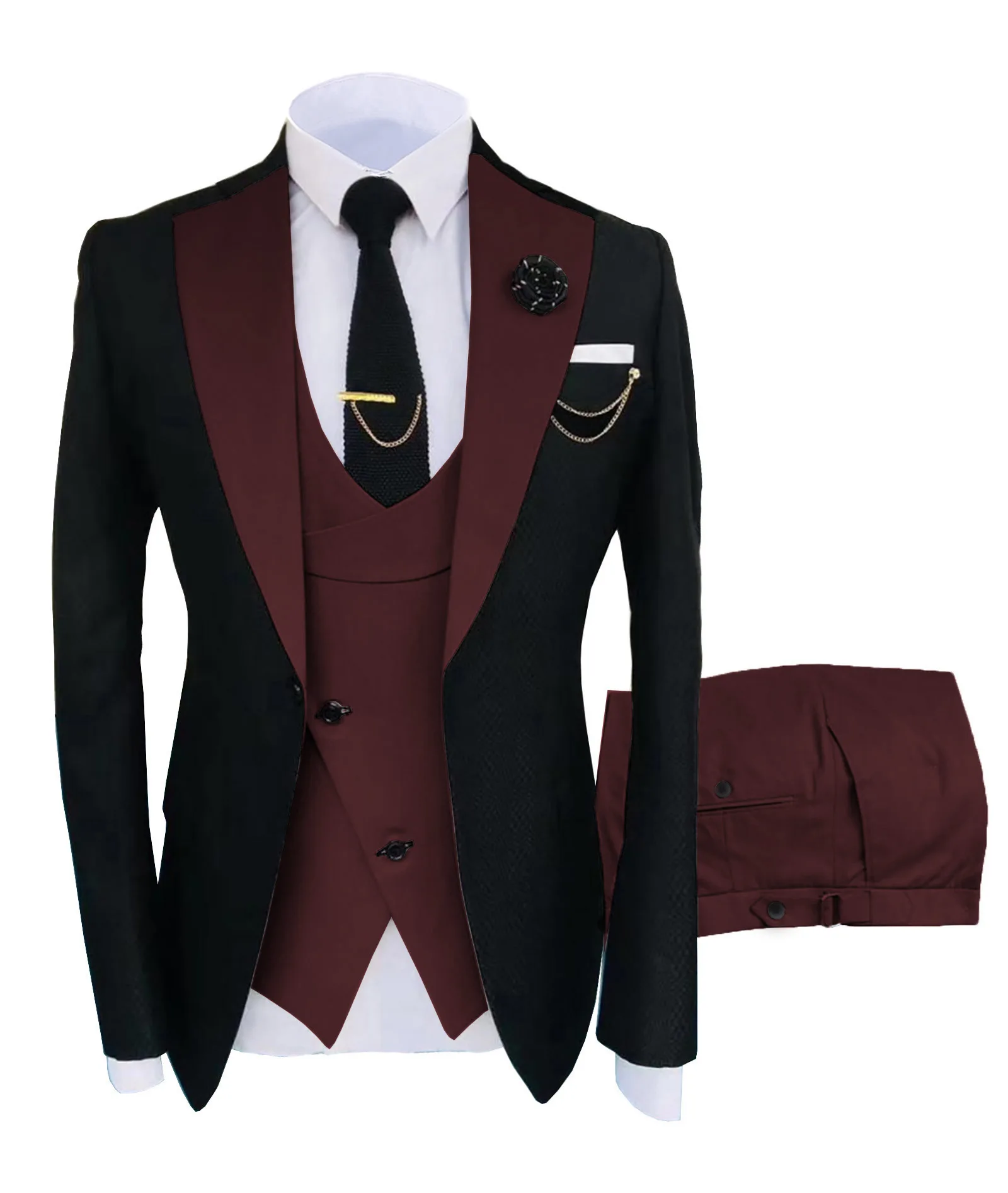 custom 2022 trajes de hombre Slim fit business groom wedding formal suit 3 pieces blazer gentleman designs for set men suits