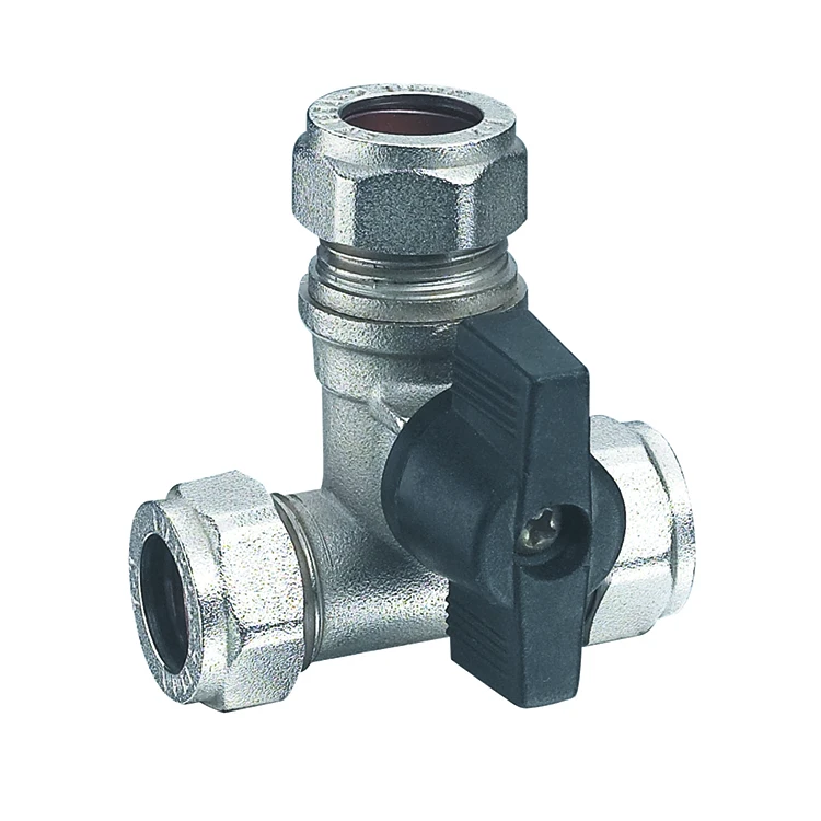 Wholesale sale tee ball valve water shut off feed adaptor water pure filter faucet tap connector house reverse osmosis switch