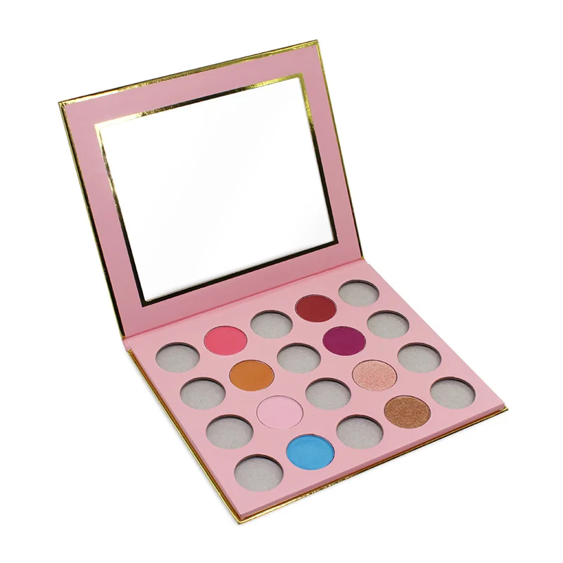 Wholesale private label DIY Custom eyeshadow palette pink cute paleta de sombras de ojos eye shadow magnetic palletes