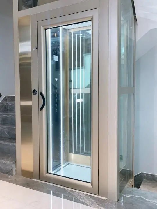 Customized Luxury Cabin Office Passenger Elevator for 6 Persons AC Drive Home Villa Warehouse Application