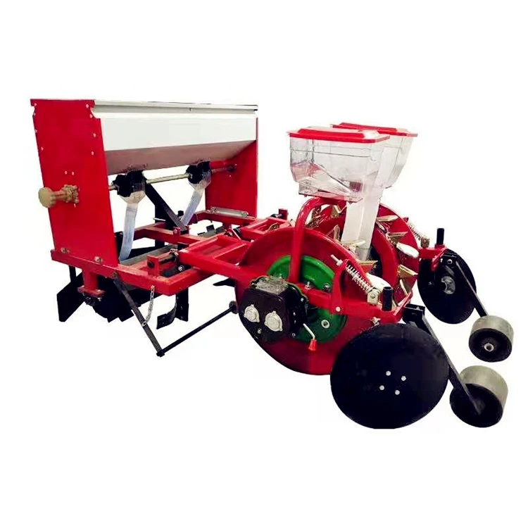 Tractor with corn sowing, fertilization and film mulching drip irrigation integrated machine Grain planter