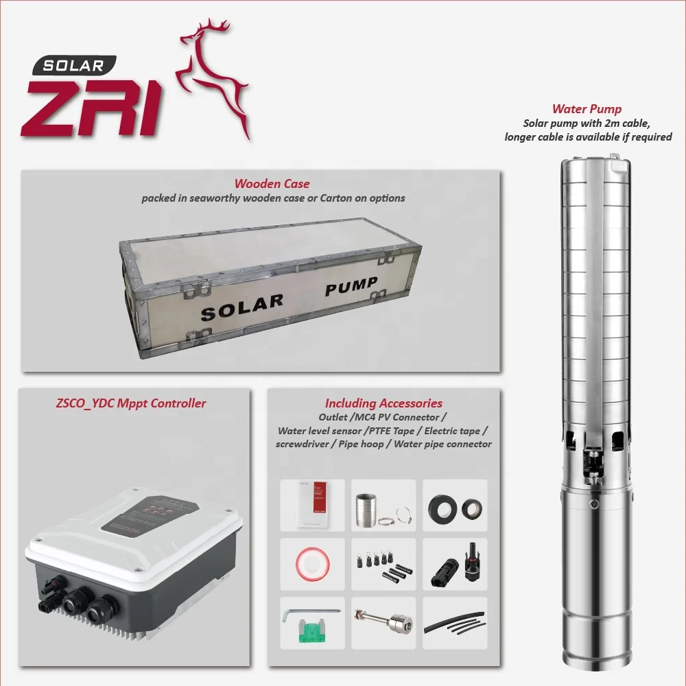 Solar Panel Garden Water Pump For Agriculture In Large Flow Dc 12 V