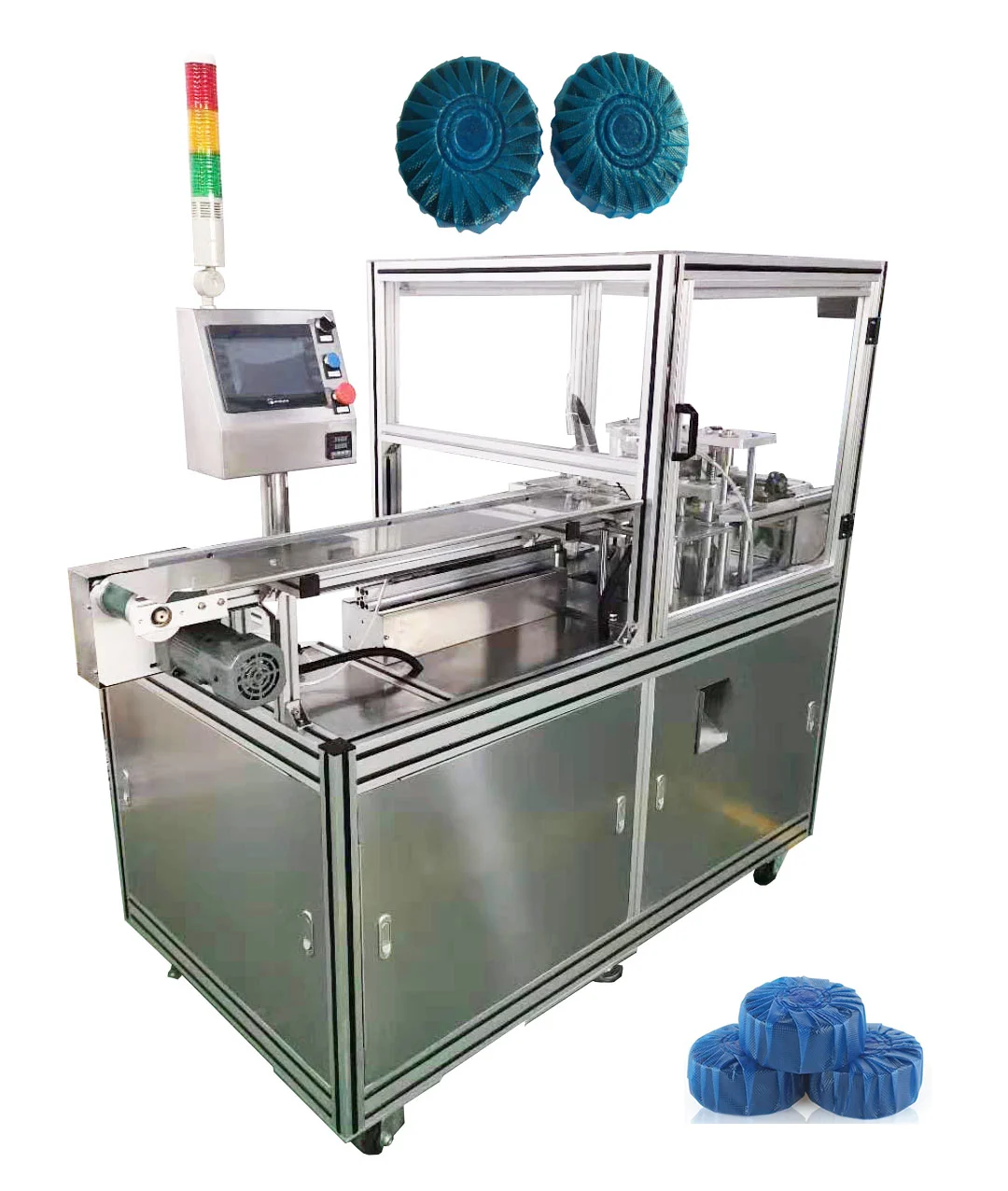 
Toilet block round soap wrapping toilet tablet making machine 