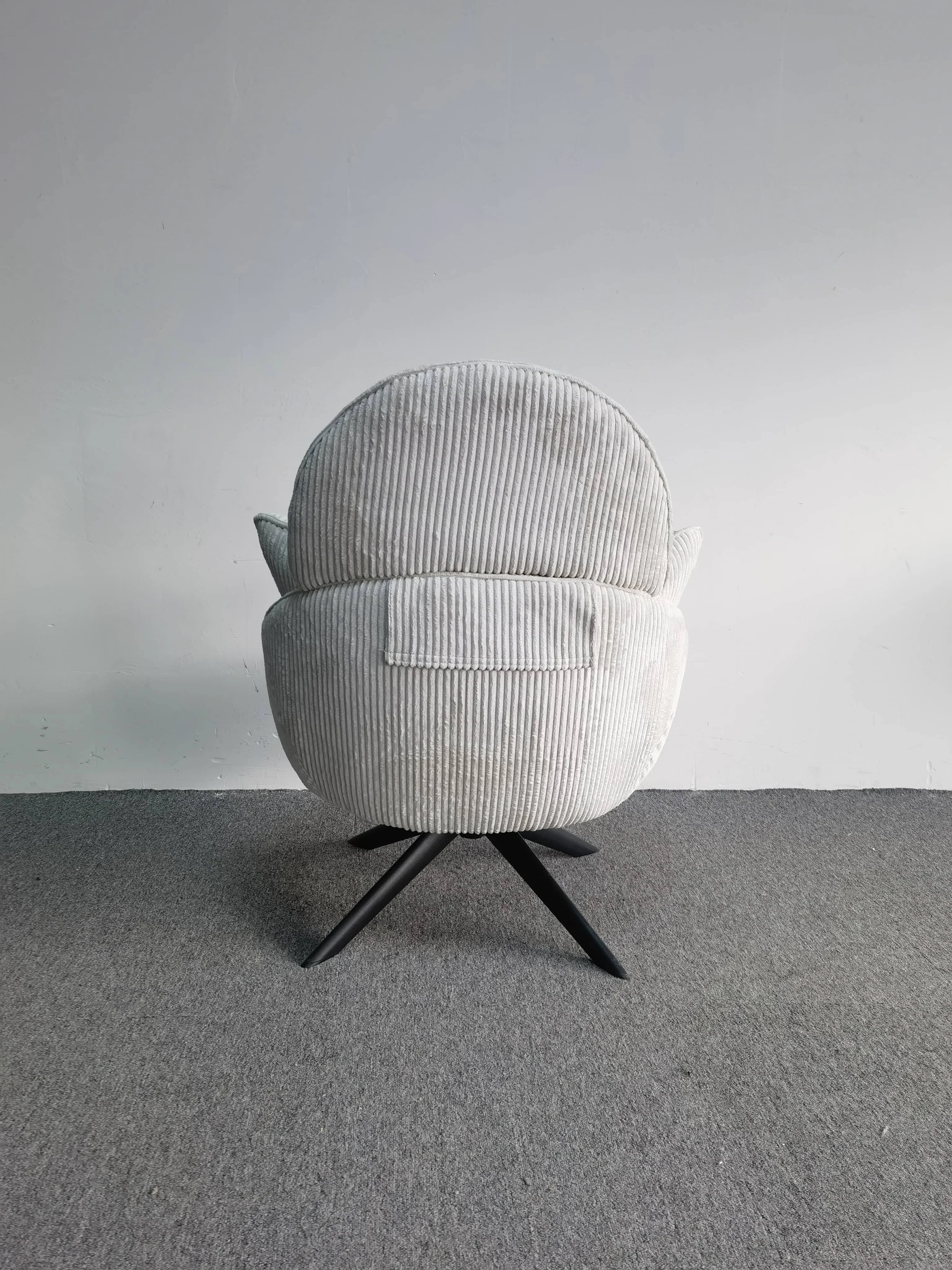 Nordic Furniture Modern Soft Comfortable Seat Leisure Upholstered Fabric Relax Lazy Easy Arm Lounge Single Chair