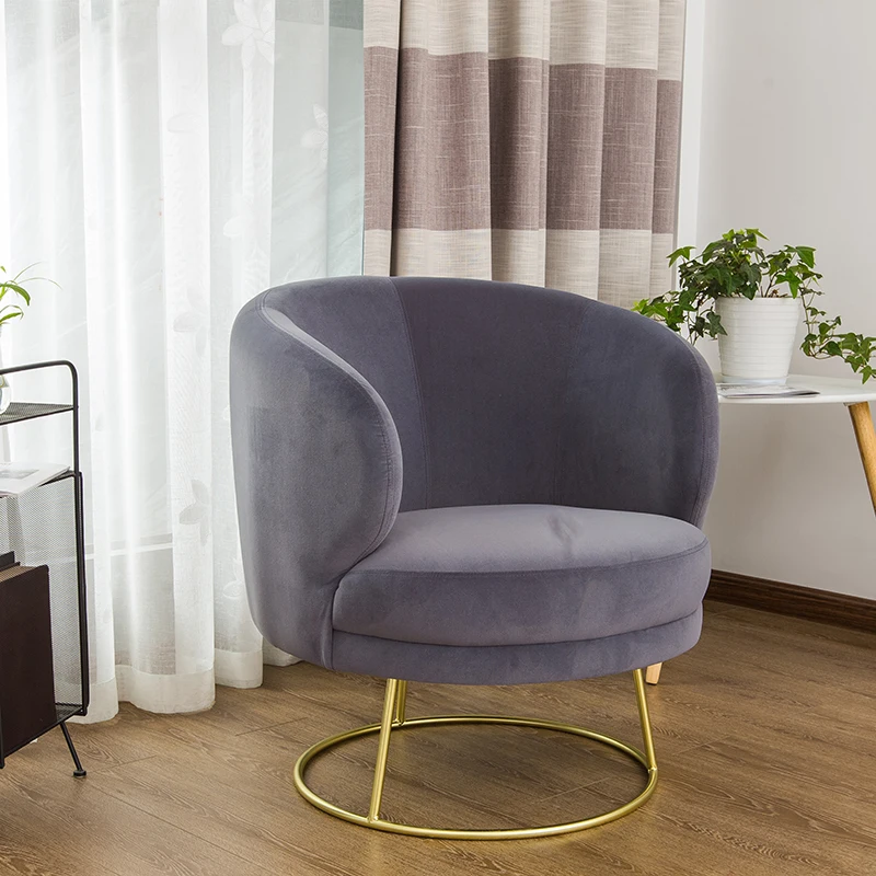 Современный тканевый стул-Тюльпан в французском стиле, круглые кресла для гостиницы, гостиной, стулья с акцентом