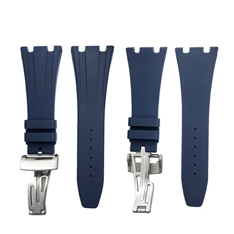 28mm Rubber Watchbands For Audemars Piguet FKM Rubber Sheet 26170 15710 OFFSHORE Piet Watch Band Strap Folding Buckle Bracelets