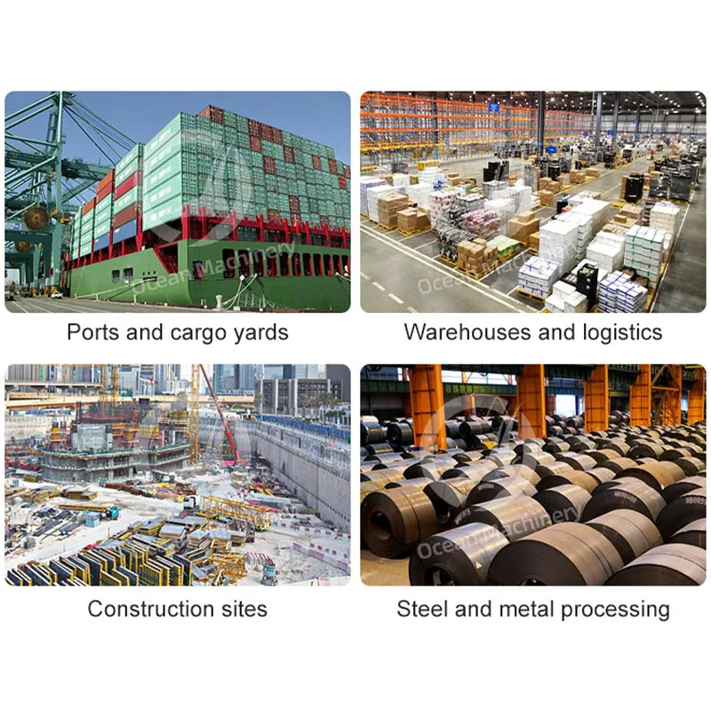 OCEAN 200kg Single Beam Gantry Crane Machine Rtg 35 Ton 80 Ton Mobile Container Cantilever Gantry Crane