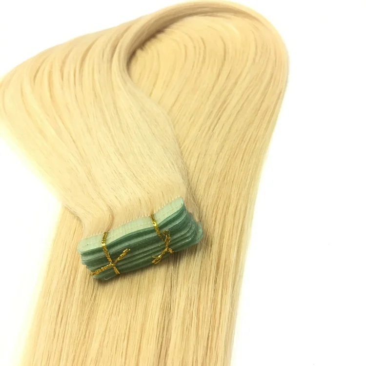 Wholesale 100% Remy Human Hair Tape Hair Extensions High Quality Cuticle Aligned Natural Virgin Tape Ins Hair Extension 99J Red