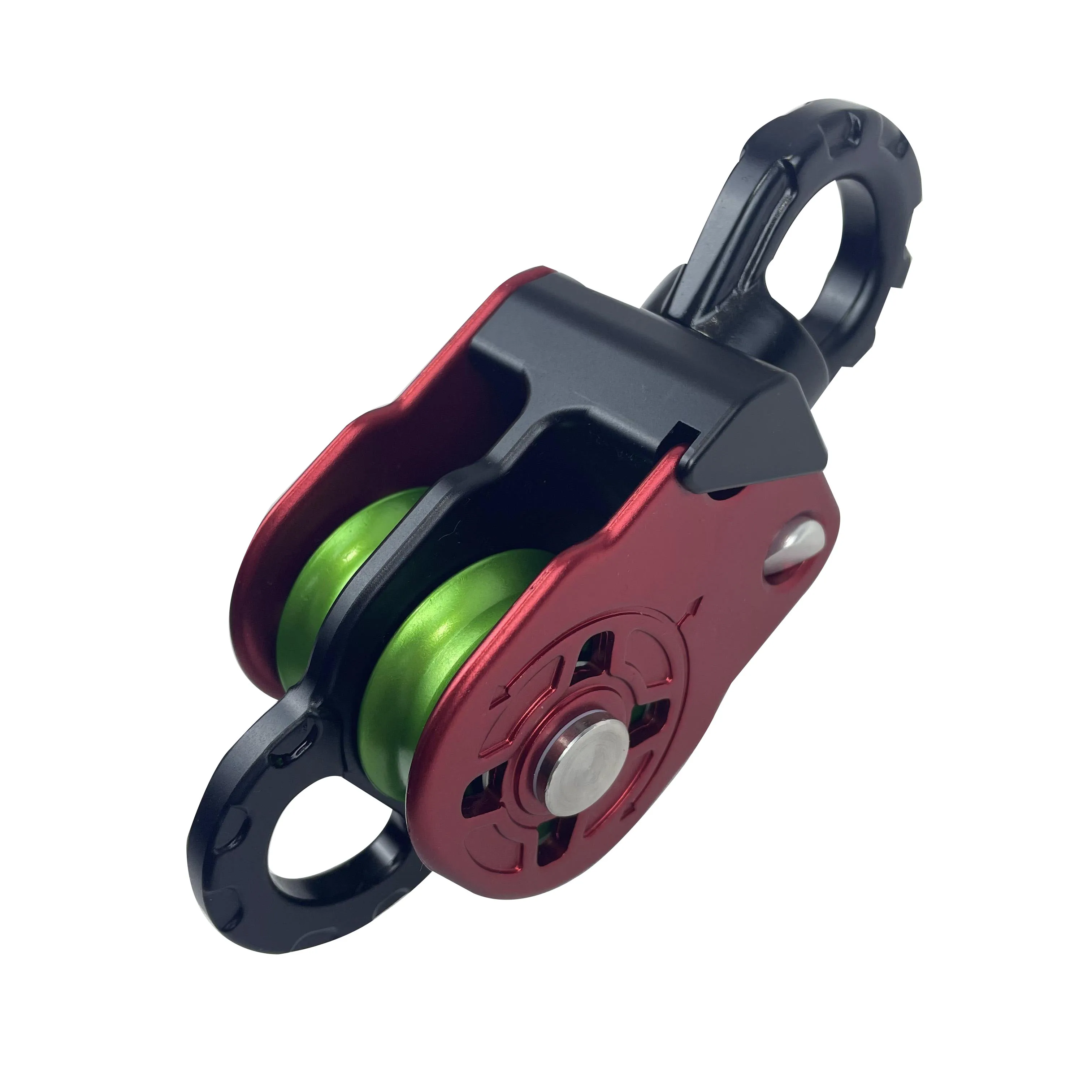 36KN Breaking Strength Aluminum Climbing Rope Pulleys For Rescue