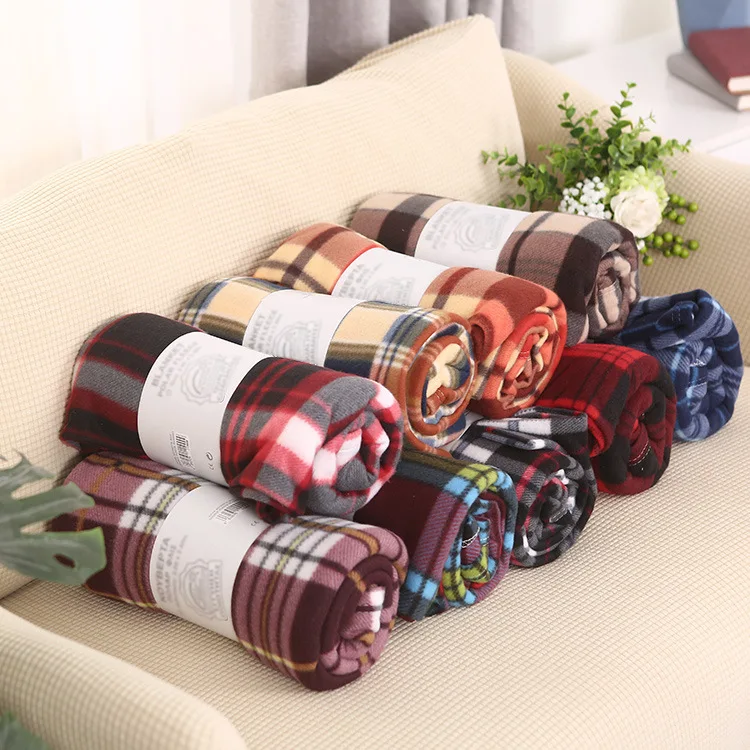 Wholesale Buffalo Check Blanket 100% Polyester Plaid Fleece Blanket Tartan Blanket For Holiday