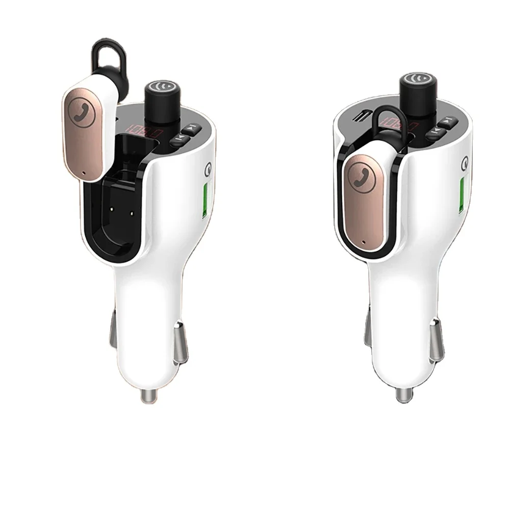 FM Transmitter BT 5.0 Modulator MP3 Player Wireless Handsfree Car Kit Headset Privacy Protection USB Fast Charger