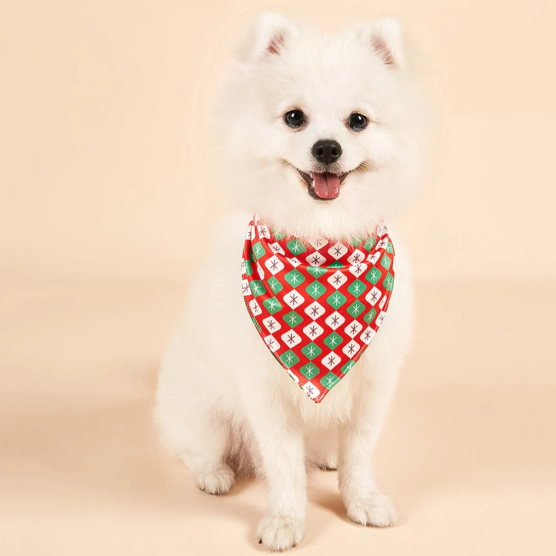 Christmas Design Double Fabric Dog Bandana Small Middle Large Dog Scarf For Holiday