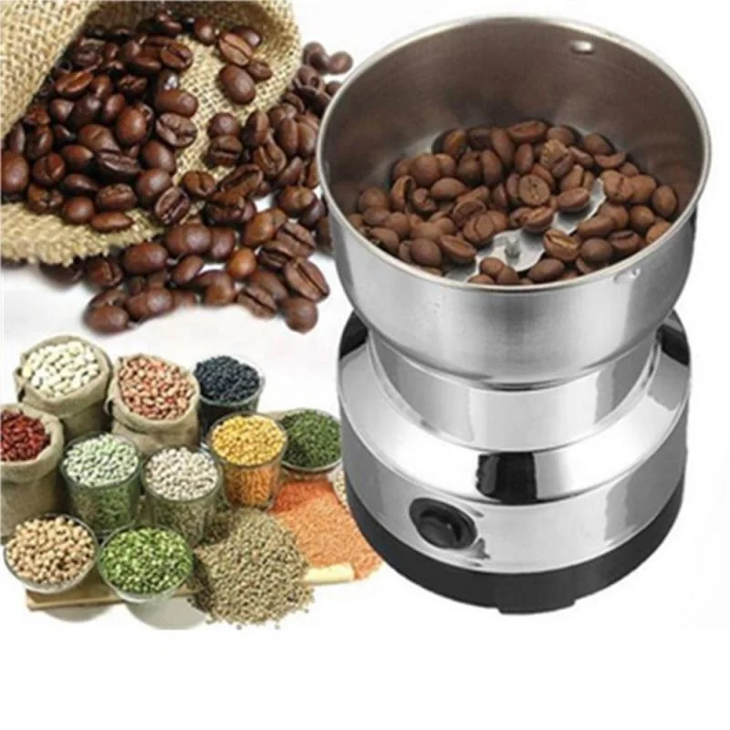 Electric Coffee Grinder Kitchen Grain Nuts Beans Spice Grinder Multifunctional Household Small Stainless Steel Coffee Machine