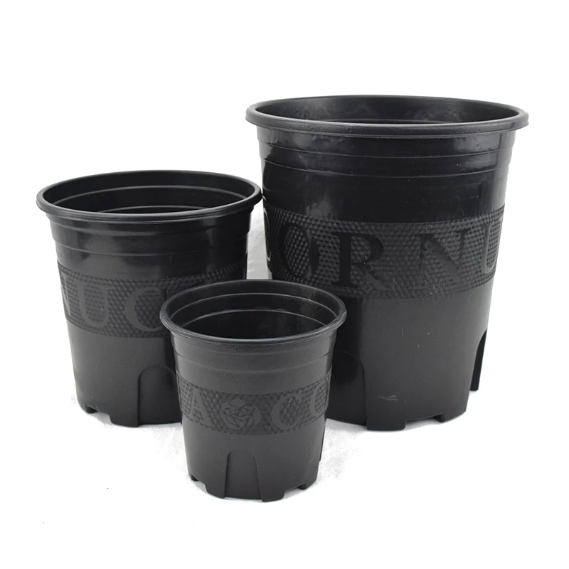 Wholesales Cheap Round Flower Pots Outdoor Plastic Nursery Flower Pot
