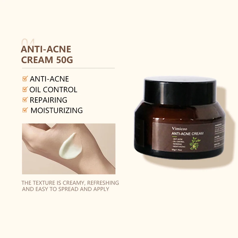 Private Label Organic Facial Soothing Repair Redness Acne Treatment Skincare Set Tea Tree Salicylic Acid Anti-acne Skin Care Set