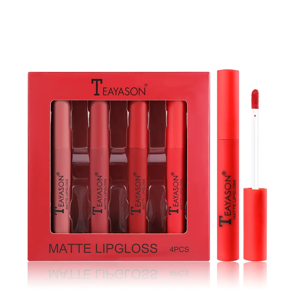 Popular lipstick set 4-color matte liquid lipstick private label wholesale lipstick