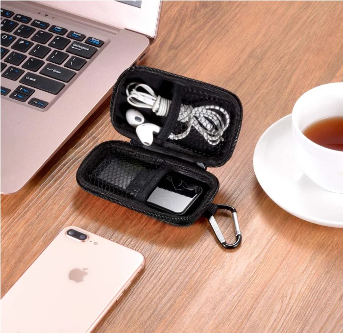 Custom Durable Hard Shell Portable Protection Travel Carrying Case for MP3 MP4 Players iPod USB Cable Hard Driver