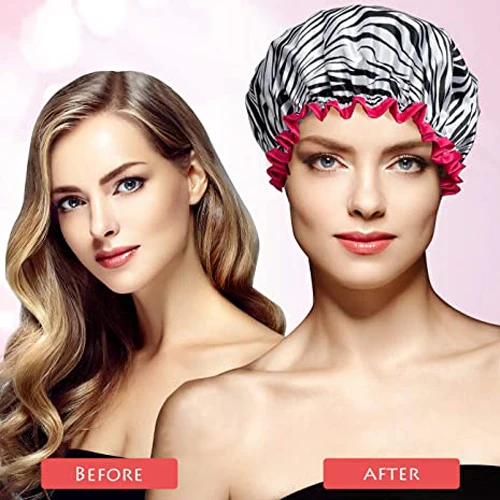 Wholesale Waterproof Shower Cap For Women Most Hair Lengths And Thicknesses Reusable Bath Shower Caps