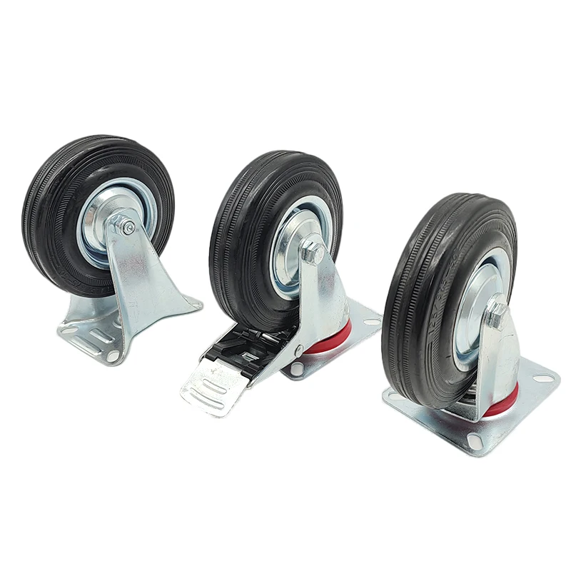 3'4'5' machinery equipment hand trolley swivel wheels medium duty PU caster wheels