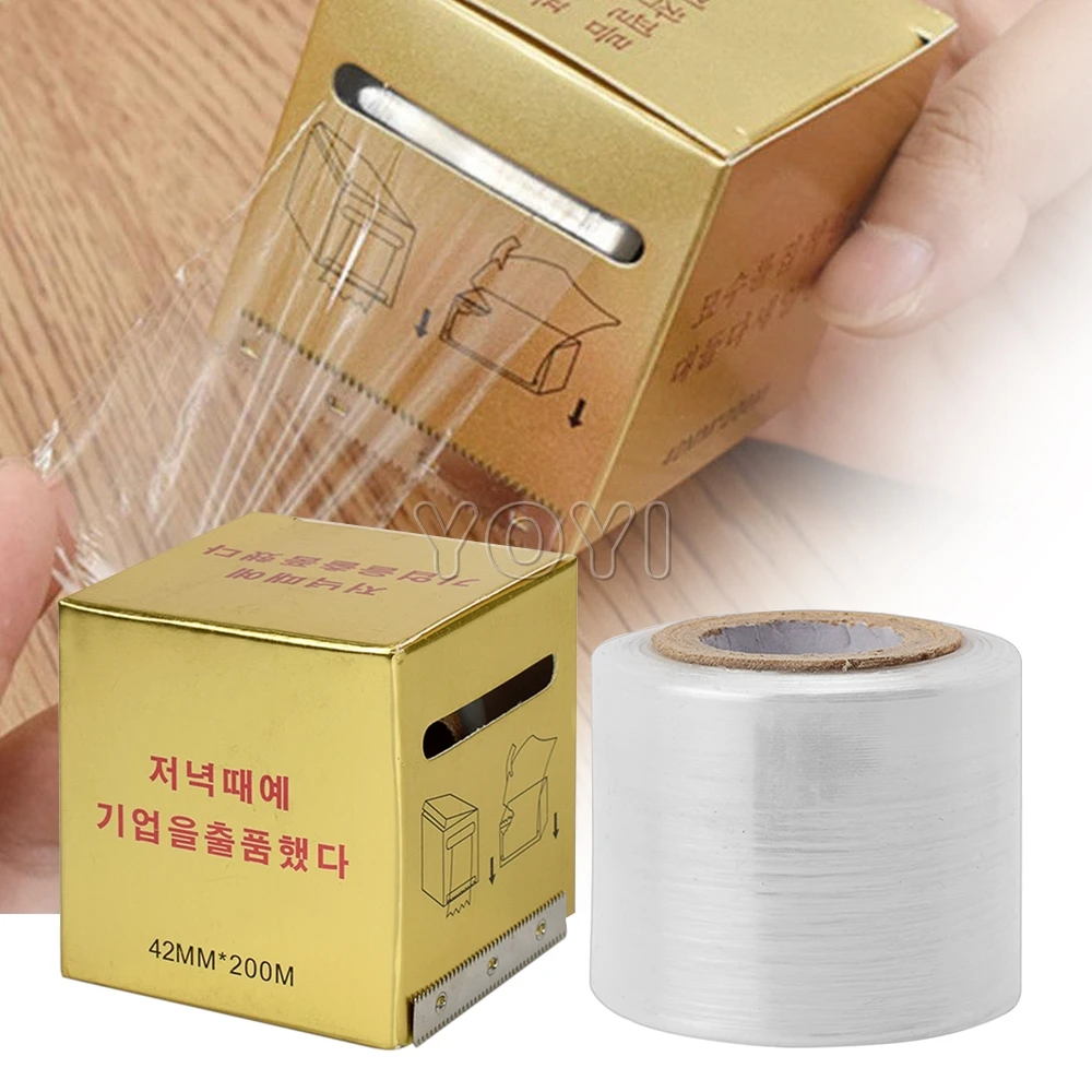 Food Grade Plastic Wrap with Point Segment or Dispenser Cutter for Covering Eyebrow, Eyelin, Lip when Microblading