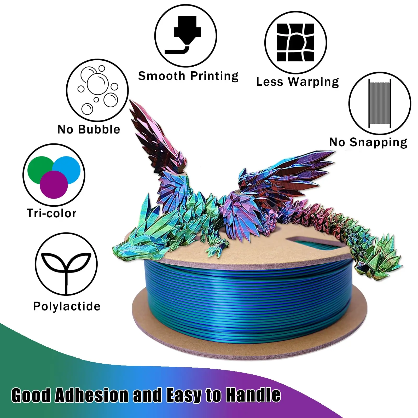 Plastic Rods filament 3d printer pla 1kg/roll, 1.75mmPrinting supplies 3d Printing  Silk PLA PETG ABS  3D printer filament