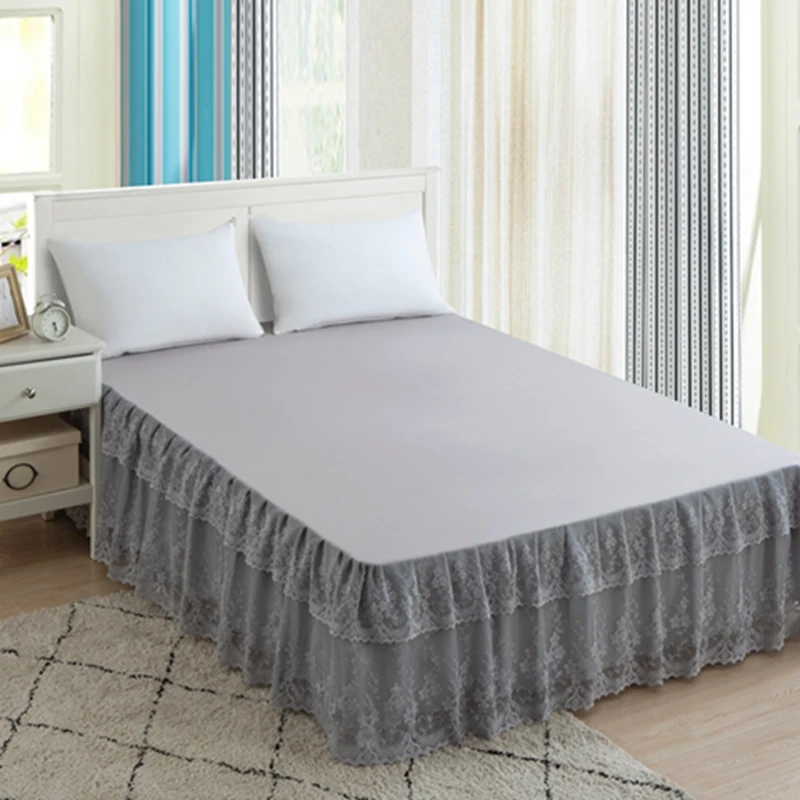 100% polyester colorful lace princess style bed skirt cubrecamas made in china Grace bett kleid