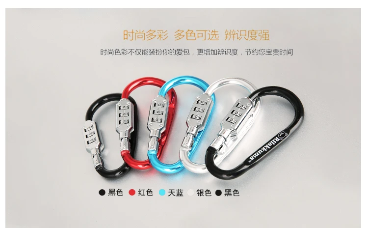 Low price hot sale  password lock High quality 3 wave wheel zinc combination lock padlock travel lock