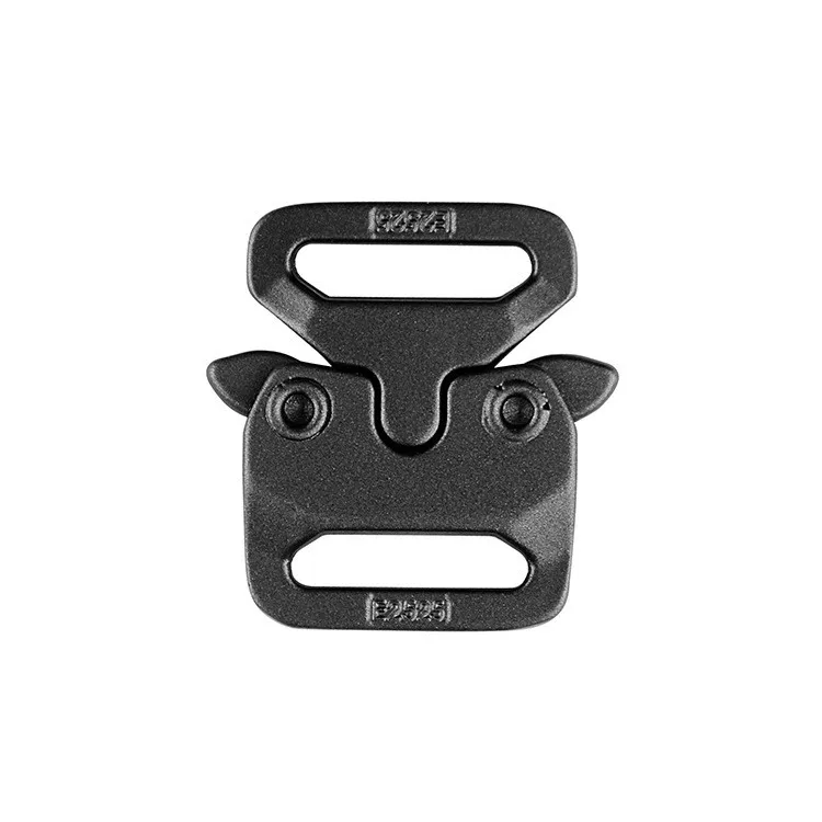 15mm quick release buckle black color special zinc alloy insert buckle strong outdoor small tactical buckle laser logo