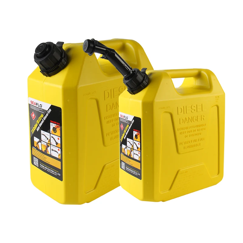 SEAFLO Auto Shut Off Diesel 5 gallon gas can for Cars/Lawn Mowers/Snow Blowers Plastic Portable Oil Drum