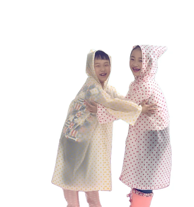 portable customized various patterns cute Children raincoat for hiking