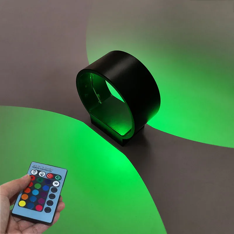 RGB Effect LED Sconce Wall Lamp Light Fixture Colorful Wandlamp Remote Controller For Party Bar KTV Home Decoration