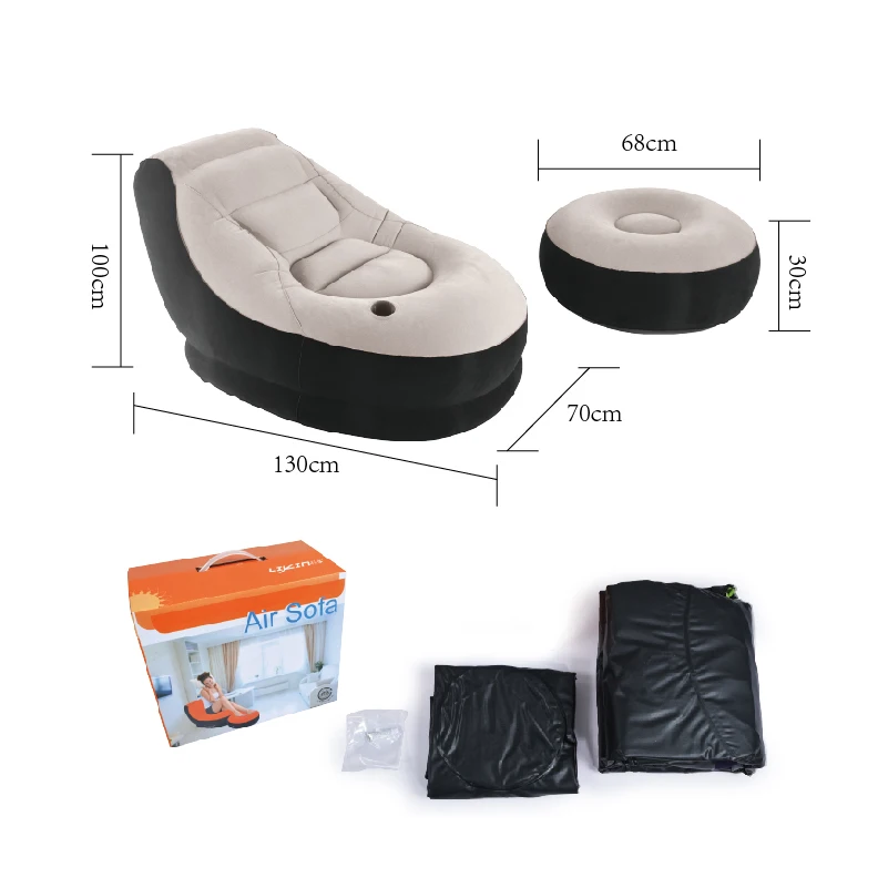 Inflatable leisure chair sofa with cushion for relax 2022