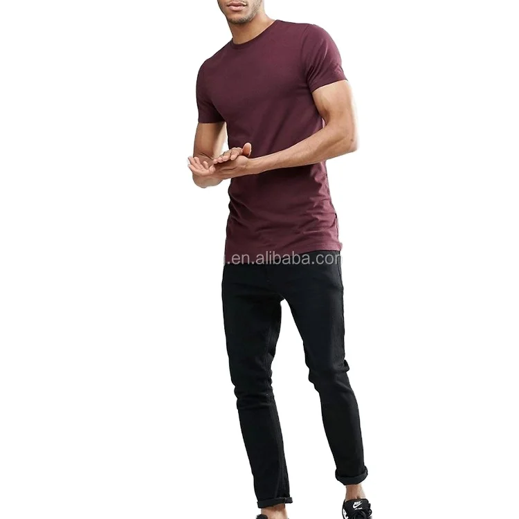 Wholesale Slim Fit Gym 95% Cotton 5% Spandex Mens t shirts