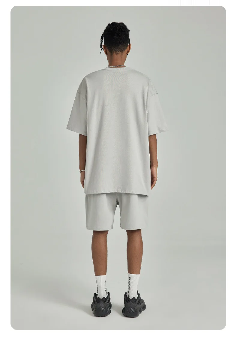 High Quality Men Crew Neck Plus size T-Shirt 100% Cotton Heavyweight Luxury Drop Shoulder Blank T-Shirt For Men