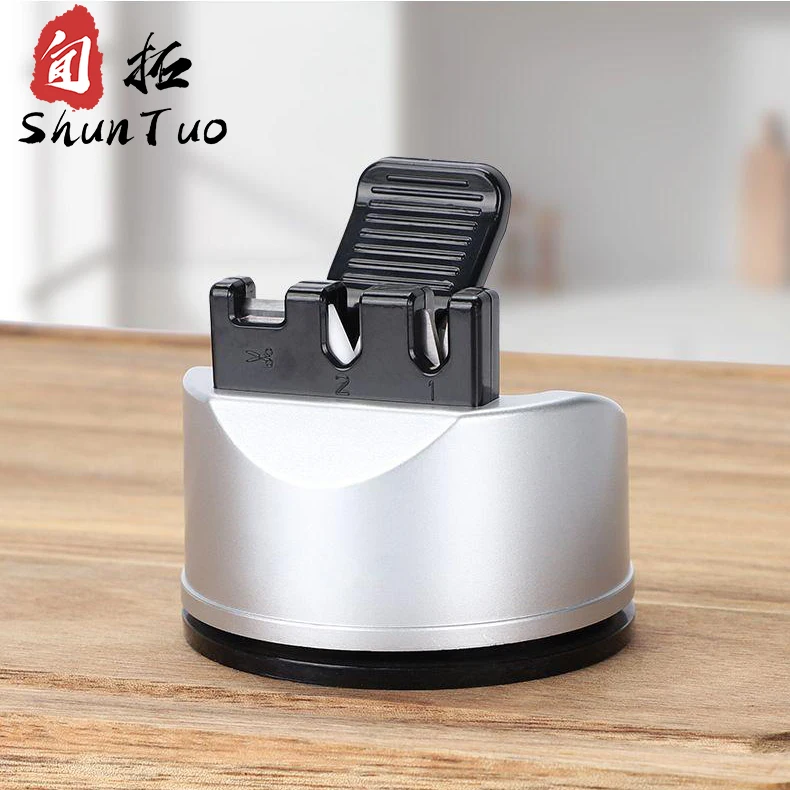 manual pocket suction pad wet stone 400/1000 precision adjust rolling 3 stage knife sharpener tool kit