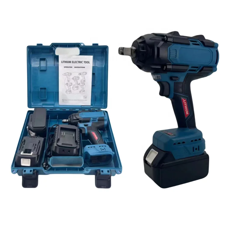 Professional Cordless Impact Wrench Rechargeable Power Tool Brushless Motor Li-ion Battery