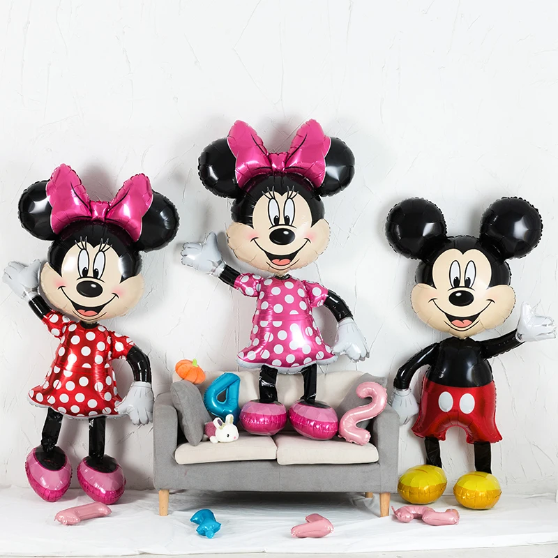 1.75m Mickey Minnie Mickey Mouse Assembly Foil Balloons cartoon Oversized Baby Baby Happy Birthday party Decoration Balloon