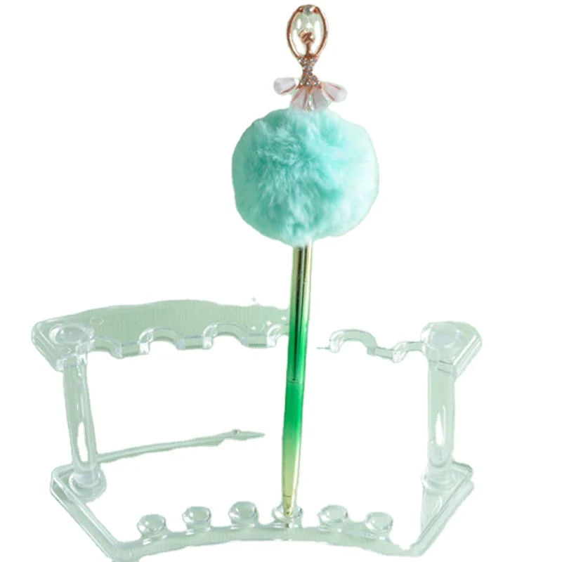 Ballerina furry metal pen