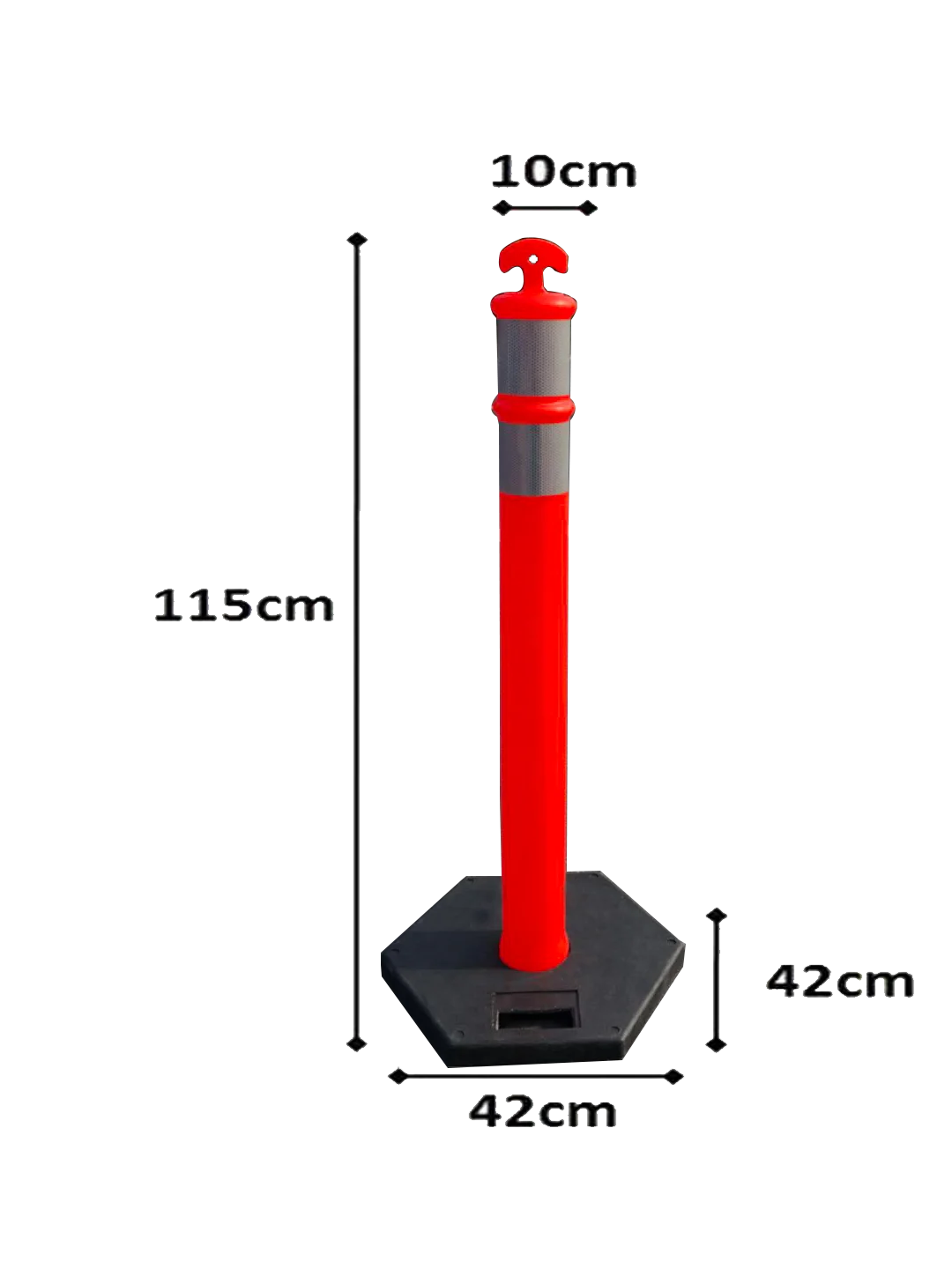115cm Traffic Bollard Reflective Traffic Delineator PE Warning Post
