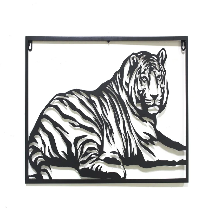 Nordic style nature Metal Iron Hanging 3d Animal Decoration Wall Art