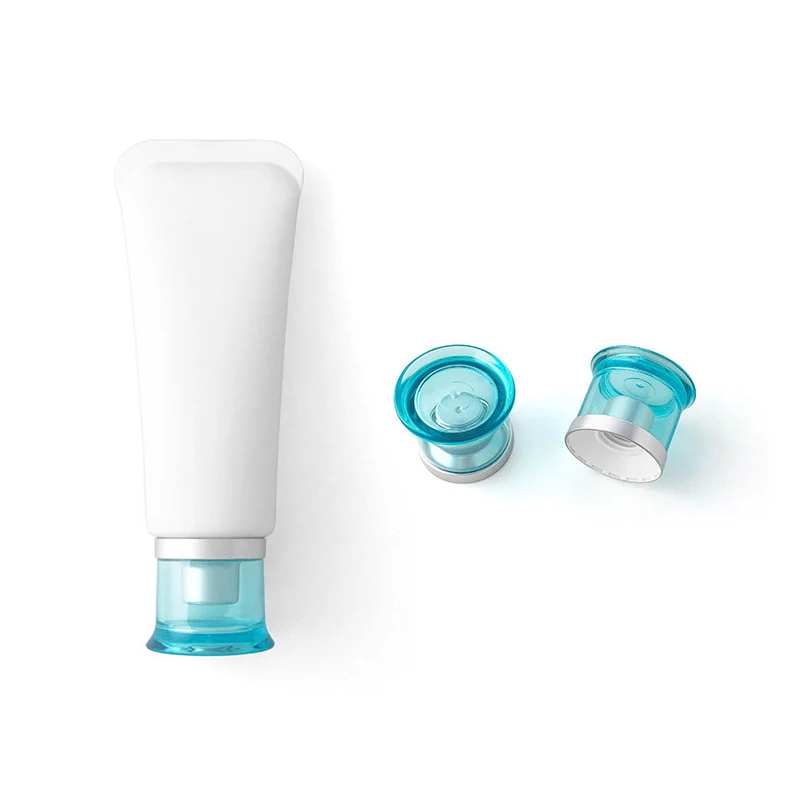 100g Matte White Arc Tail Cosmetic Plastic Soft Tube Empty Separate Bottle With Custom Lid