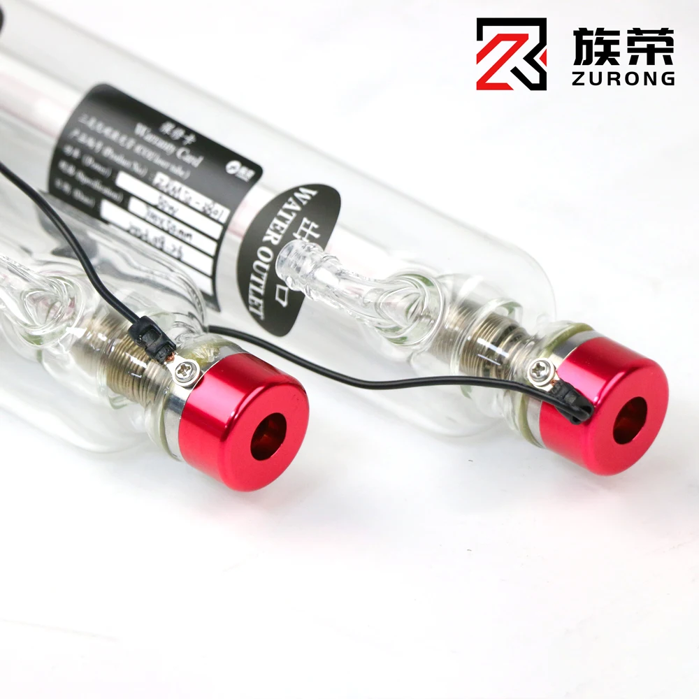 Sourcing Factory Dia 80mm ZuRong 50w 60w 100w 120w 150w Co2 Laser Tube for Engraving Cutting Machine