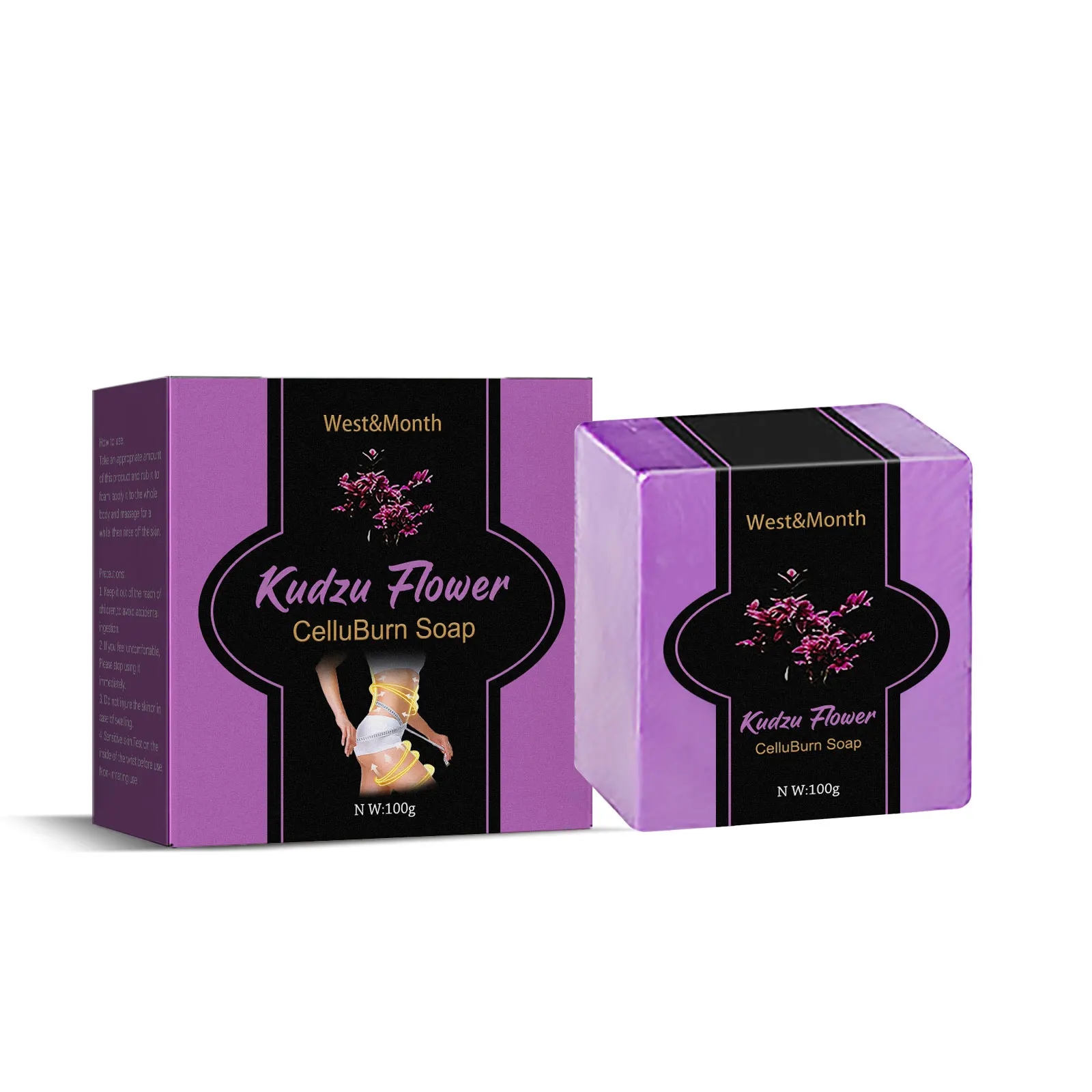 OEM Kudzu Flower Slimming Soap Anti Cellulite Body Firming Soap Fat Burning Body Shaping Organic Weight Loss Handmade Soap Bar