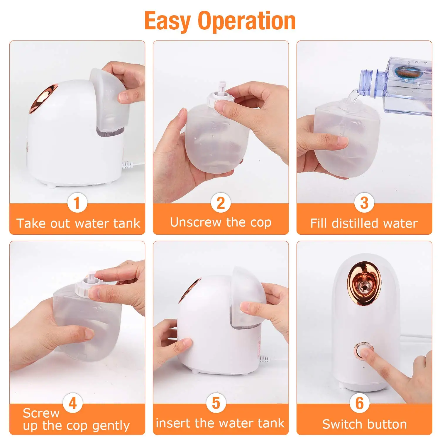 Facial Steamer Nano Ionic Hot Mist Face Steamer Home Sauna SPA Face Humidifier Atomizer for Women Men Moisturizing Unclogs Pores