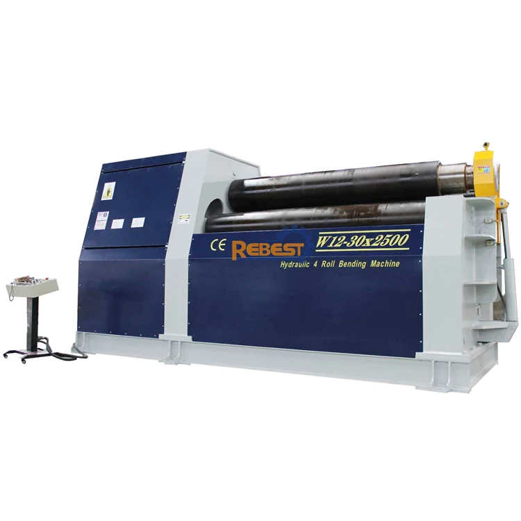 CNC Hydraulic Four Roller Plate Pinch Rolling Machine Metal Stainless Steel Sheet Roll Bending Machine