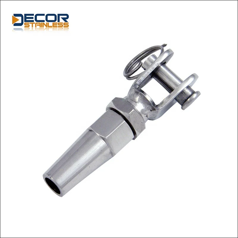 Stainless Steel Stud End Terminal Wire Connector Swage Welded Fork Swageless Terminal