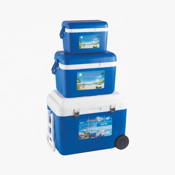 Seawins 8L 20L 50L Set Plastic Outdoor Camping Picnic Beer Cans Ice Cooler Box With Wheels