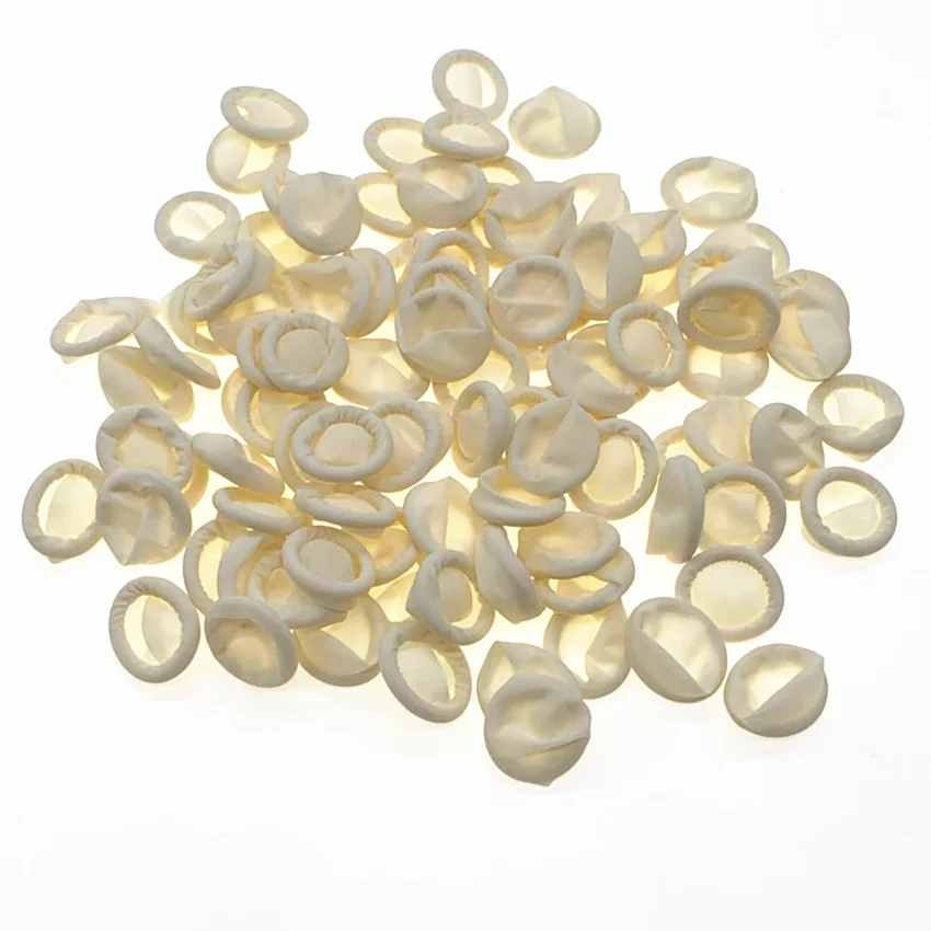 
600pcs Disposable Latex Finger Cots Rubber Finger tips Protective Anti-Static Finger Cots 